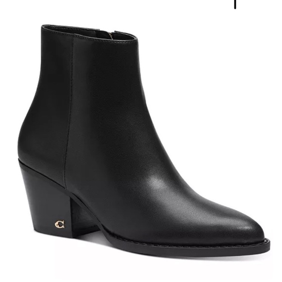 New with No Box, Light blemishes, Leather Black Booties - Picture 1 of 5